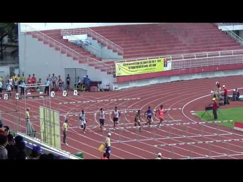 110m hurdles men heat 1 - Asian Junior 2016