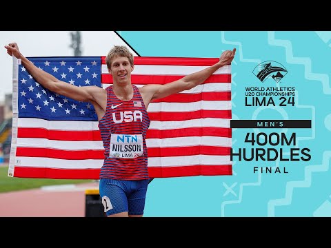 Insane finish in men&#039;s 400m hurdles | World Athletics U20 Championships Lima 2024