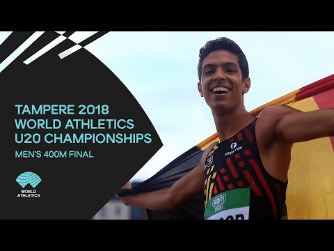Men&#039;s 400m Final - World Athletics U20 Championships Tampere 2018