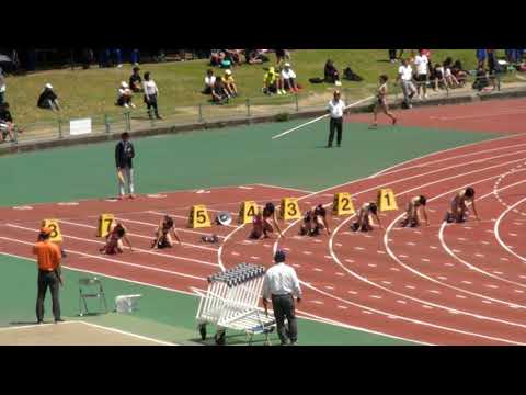 20180429 大阪陸上競技カーニバル　高校女子　100m　予選　3組