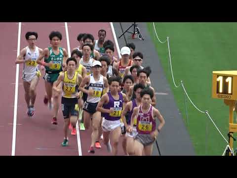 関東インカレ5000m予選1組(男子2部)　カミナ(創価大)組トップ 2022.5.20