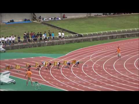 女子C（中学1年）100m　予選1組　～ジュニアオリンピック陸上　高知県選考会～