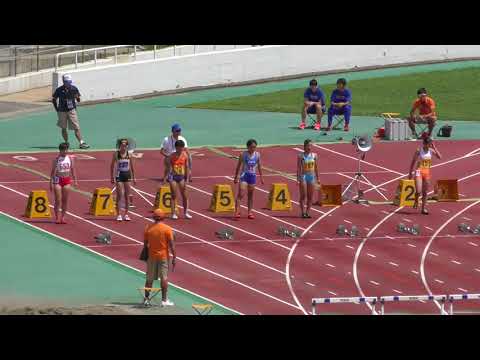 H30　千葉県国体最終　少年B女子100mYH　予選1組