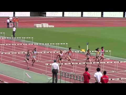 2015 東海高校総体陸上 女子100mH 準決勝1