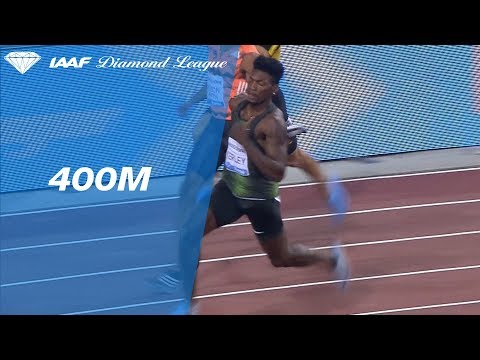 Fred Kerley Wins Men&#039;s 400m - IAAF Diamond League Rome 2018