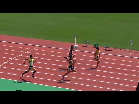 愛知県高校総体　男子八種競技　100m　第1組　2018/05/19