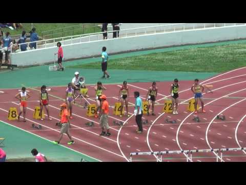 H29　千葉県　中学通信陸上　女子100mH　準決勝2組