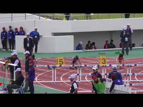 2018 東北高校陸上 女子 100mH 予選2組
