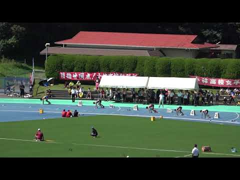 20180916103141県高校新人大会男200ｍ予選3組 岩永 俊介
