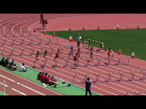 2018 茨城県高校総体陸上 女子100mH準決勝1組