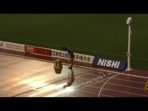 男子4×100mR 予選1組　U18日本選手権 R01