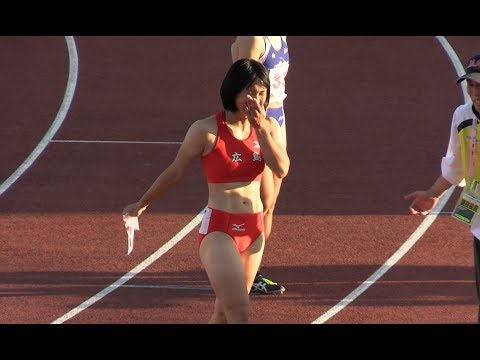 湯浅佳那子が涙の初優勝 成年女子100m決勝 ★茨城国体陸上 2019.10