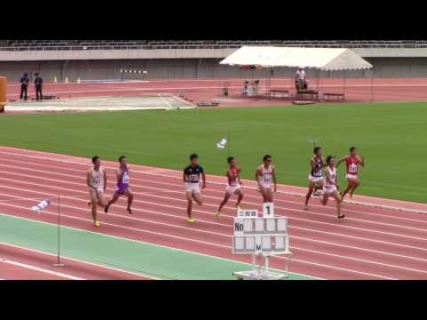 2017 西日本インカレ陸上 男子100m 準決勝1～3 多田修平 10”16