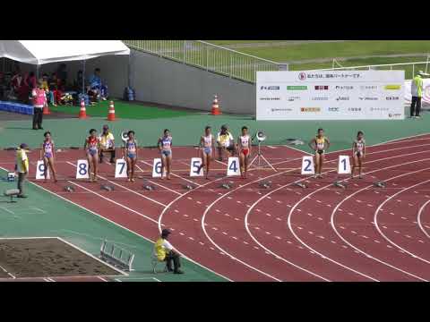 少年A女子100m予選5組 茨城国体