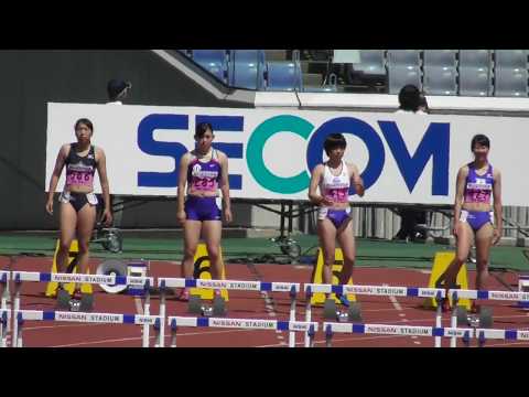 関東ｲﾝｶﾚ 女子1部七種競技100mH1組 2017.5.25