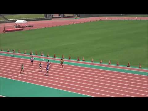 少年女子B（中3・高1）100m予選3組、中野文華（土佐塾）’13秒49’～国民体育大会　高知県選考会～