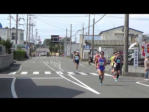 焼津みなとマラソン2019 ハーフマラソン10km地点過ぎ