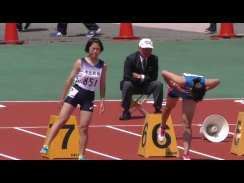 20170430群馬高校総体中北部地区予選女子100m3組