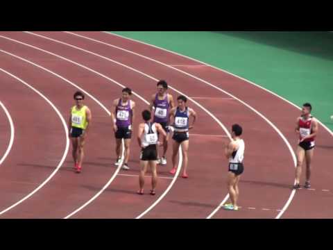 58th東日本実業団男子100m準決1組山縣亮太10.08(+2.0)
