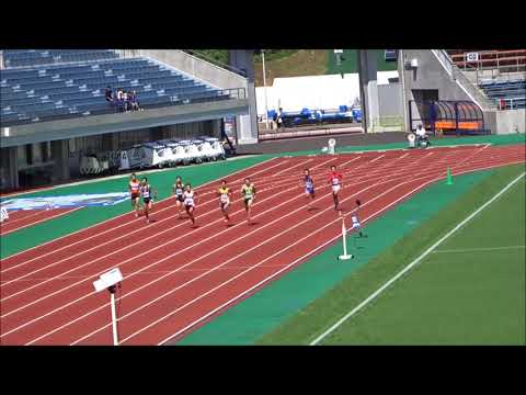 愛媛県高校新人大会2017・男子200m予選3組、1着：岡本祥（済美高）22秒57