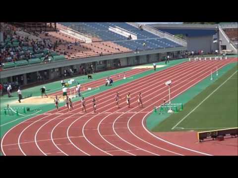 女子100m準決勝2組、1着：龍山芽生（八幡浜高）12秒49　～第72回愛媛陸上選手権大会～