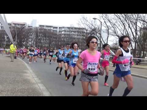 2017 大阪国際女子マラソン 2km地点 全選手通過