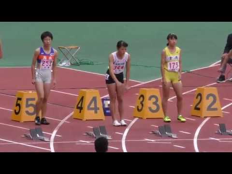 H30　ジュニアオリンピック　A女子100m　準決勝1組