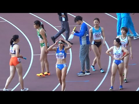 決勝 女子リレー 4x100m 関東インカレ陸上2024