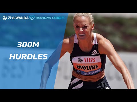 Georganne Moline sets a new world lead of 39.08 in the 300m hurdles - Wanda Diamond League 2020
