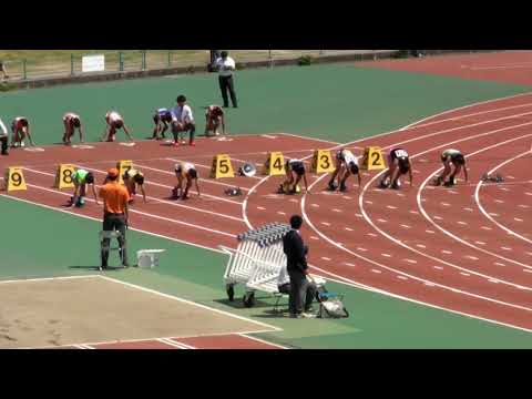 20180429 大阪陸上競技カーニバル　中学女子　100m　予選　7組
