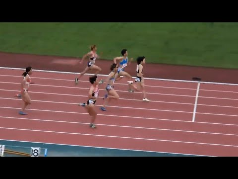 女子100m決勝 富士北麓ワールドトライアル2019
