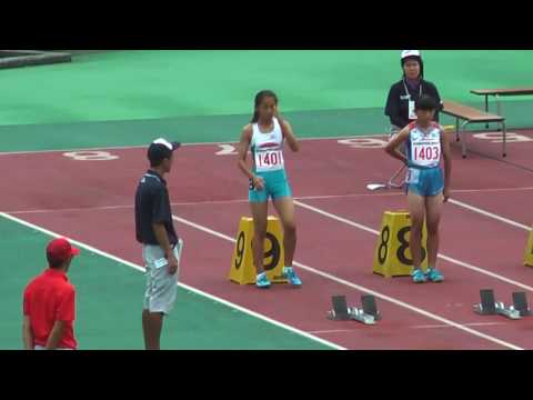 H29　関東中学校陸上競技大会　1年女子100m　決勝