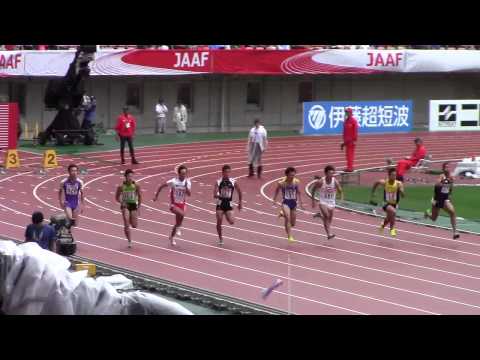 2015 日本選手権陸上 男子100m 準決勝1