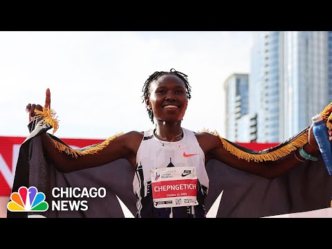 Watch Ruth Chepngetich MAKE HISTORY at Chicago Marathon: FULL FINISH &amp; INTERVIEW