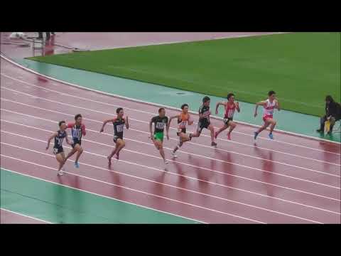 男子100m_予選8組_第71回北海道高校陸上20180613