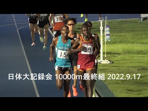 日体大記録会 10000m最終組 2022.9.17