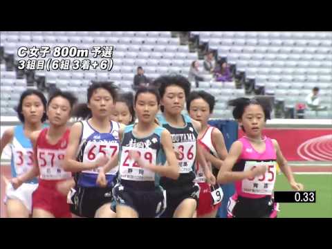 C 女子800m 予選3組　第47回ジュニアオリンピック