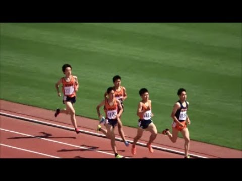 群馬県高校総体2018 中北毛地区予選会 男子1500mOP1組