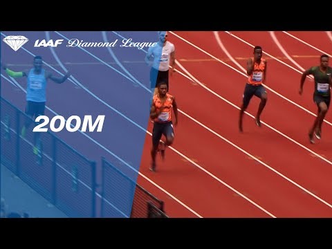 Noah Lyles Wins Men&#039;s 200m - IAAF Diamond League Eugene 2018