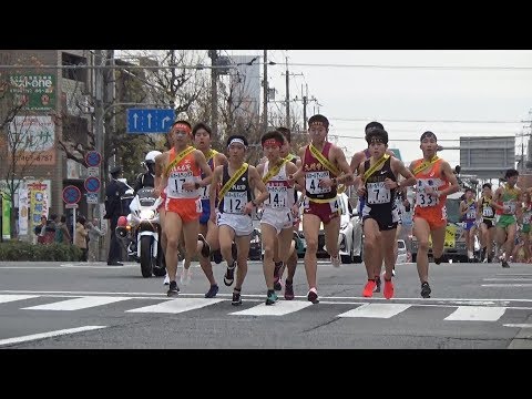 2018.12.23 全国高校駅伝 男子1区 佐久長聖・九州学院・学法石川など先頭集団通過