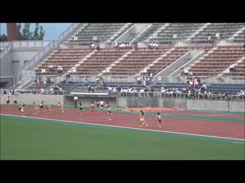 女子4×100mリレー予選2組、1着：西条南中　51秒74　～第69回愛媛県中学校総合体育大会・陸上～
