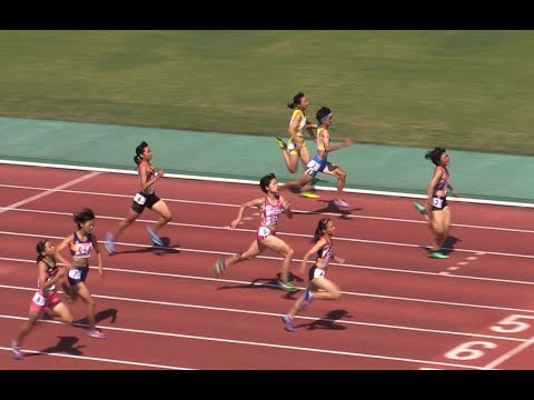 女子200m決勝 24秒96 近畿中学総体陸上2019