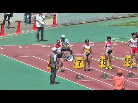 H29　千葉県高校総体　女子100m　準決勝3組