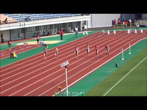 女子100m予選4組、1着：平井風花（大阪成蹊大）13秒02 ～第72回愛媛陸上選手権大会～