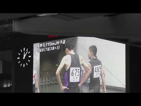 H29　ジュニアオリンピック　A男子110mJH　予選1組