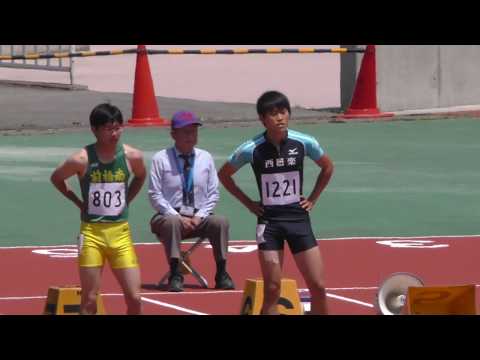 20170519群馬県高校総体陸上男子100m予選9組