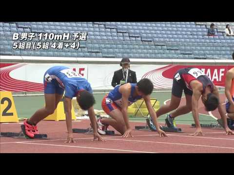 B 男子110mH 予選5組　第47回ジュニアオリンピック