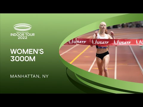 Alicia Monson breaks Millrose meeting record over 3000m | World Indoor Tour Gold Manhattan 2022