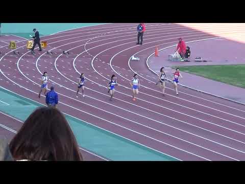 2019 第1回県記録会 高校・一般女子100mタイムレース2組