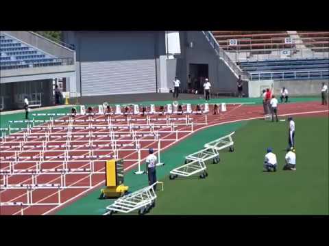 愛媛県高校陸上新人大会2017中予地区予選、女子100mハードル予選2組3着＋2
